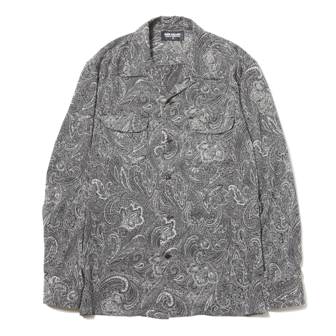 PAISLEY OPEN COLLAR LS SHIRT - RUDE GALLERY OFFICIAL ONLINE SHOP