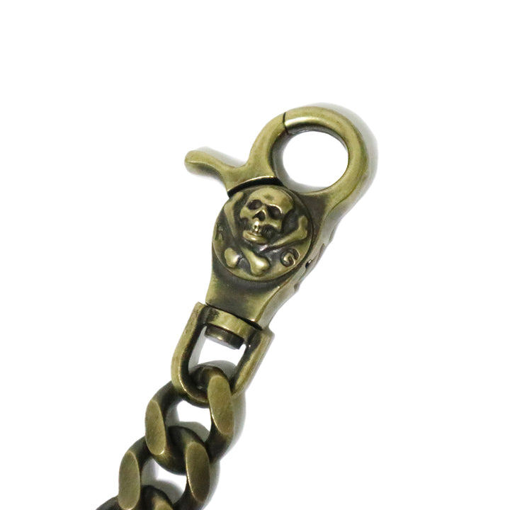 CLASSIC WALLET CHAIN X-BONE CLIP BRASS