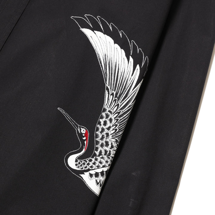 TSURU SWITCH BAND COLLAR LONG SHIRT - Yōso COLLABORATION