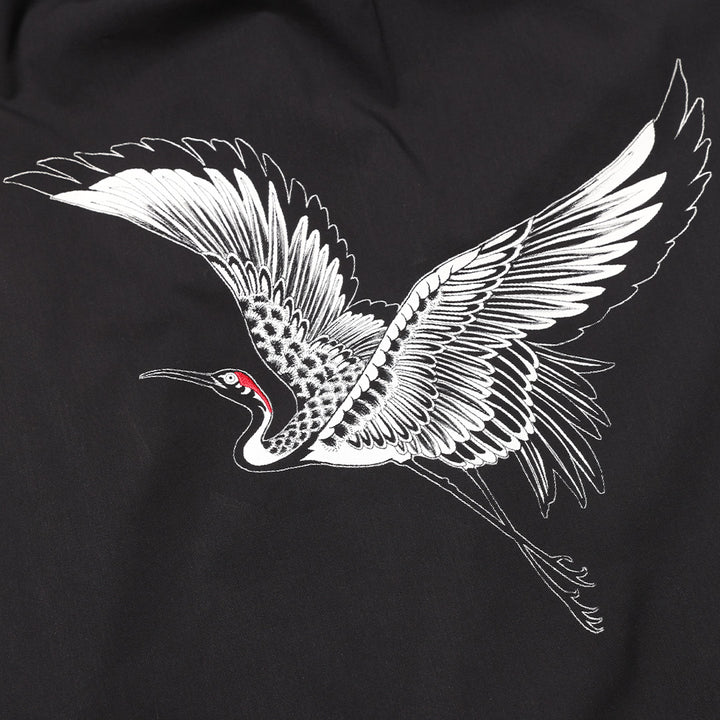 TSURU SWITCH BAND COLLAR LONG SHIRT - Yōso COLLABORATION