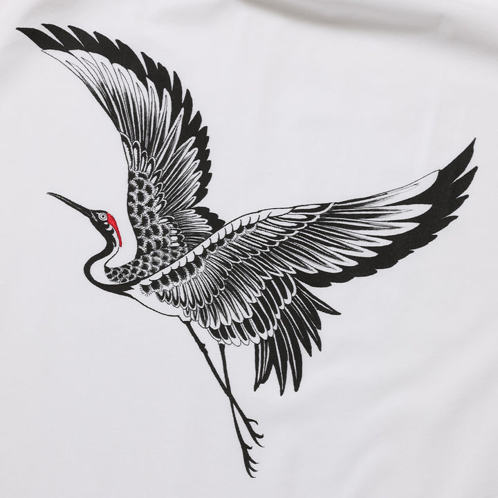 TSURU SWITCH BAND COLLAR LONG SHIRT - Yōso COLLABORATION