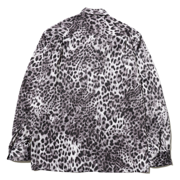 LEOPARD OPEN COLLAR LS SHIRT