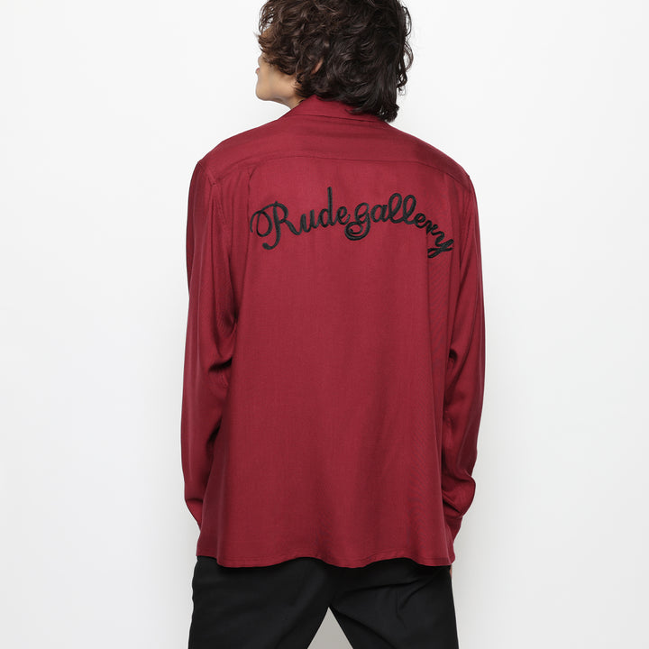 CAT OPEN COLLAR LS SHIRT