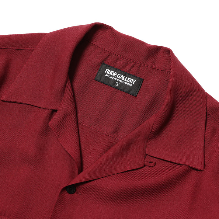 CAT OPEN COLLAR LS SHIRT