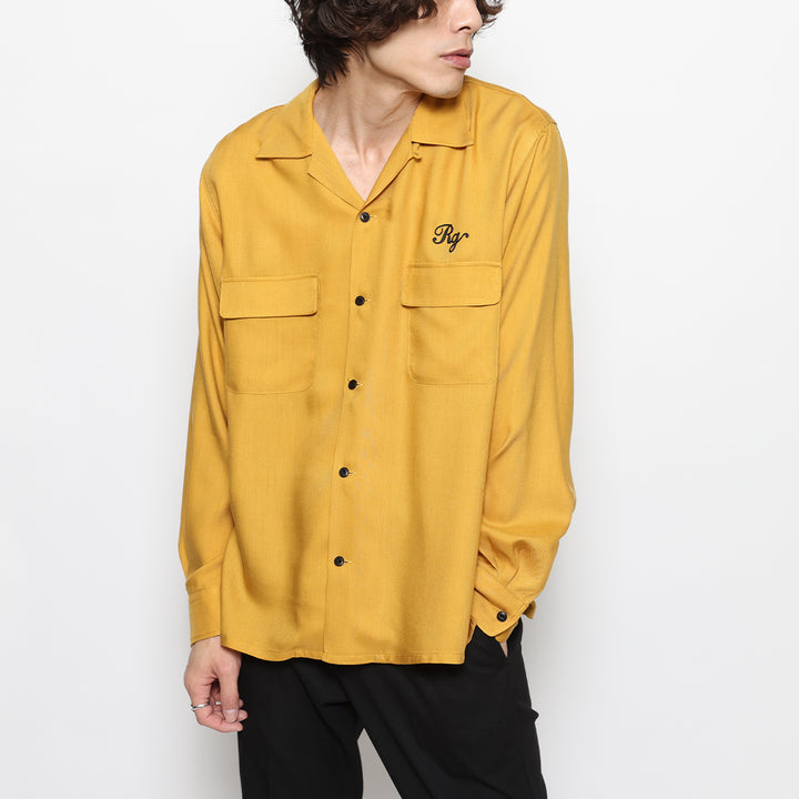 CAT OPEN COLLAR LS SHIRT