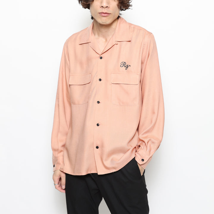 CAT OPEN COLLAR LS SHIRT