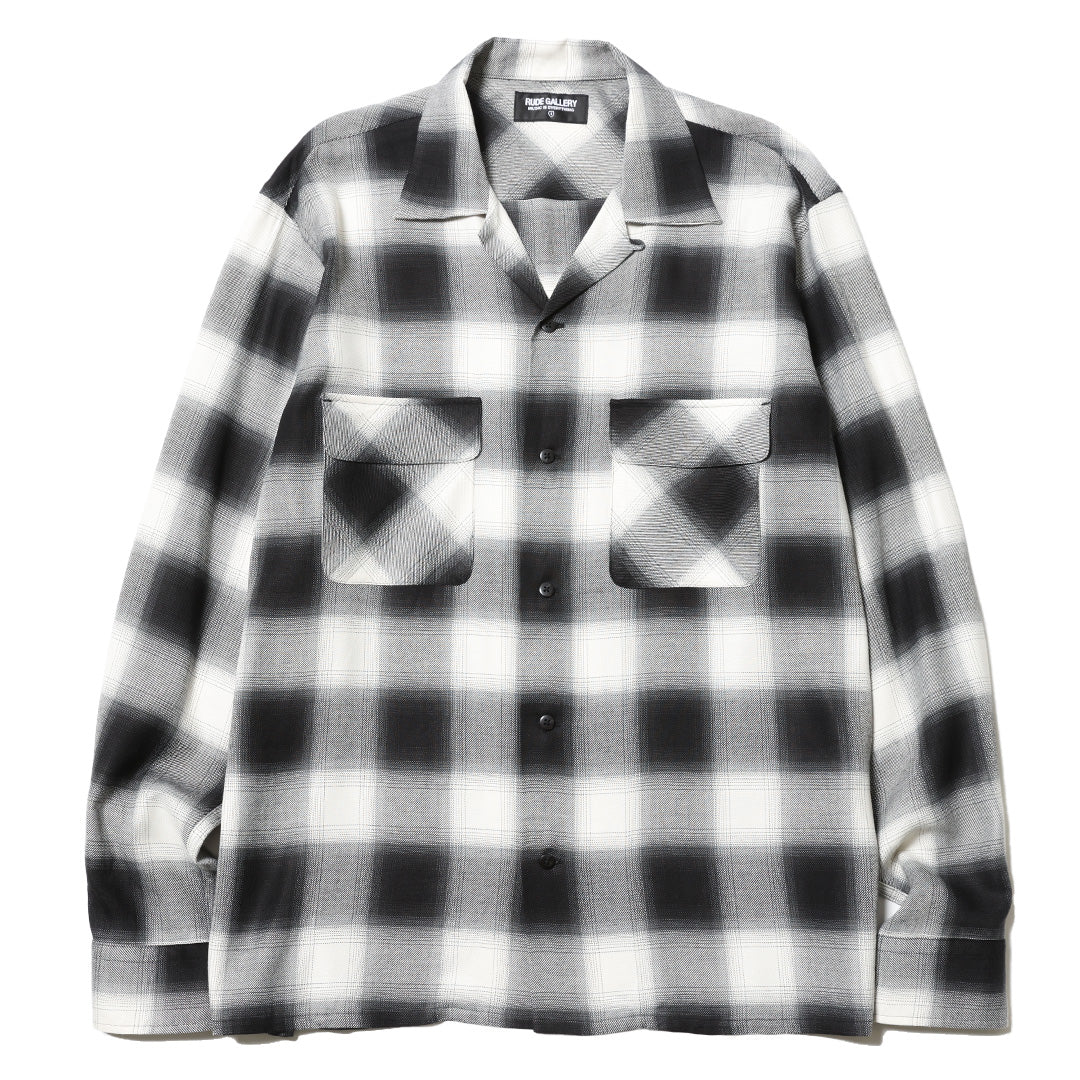OMBRE CHECK OPEN COLLAR LS SHIRT – RUDE GALLERY OFFICIAL