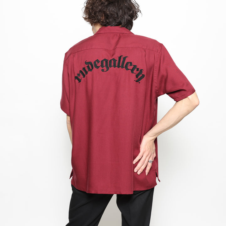 ARCH LOGO OPEN COLLAR SHIRT