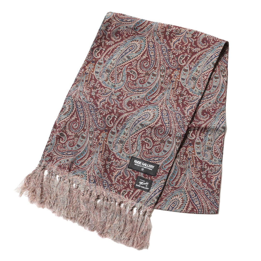 RUDE GALLERY PAISLEY STOLE BLACK×BEG 新品 □NEW ARRIVAL 