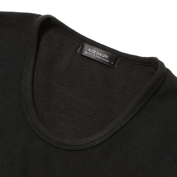 BASIC U NECK KNIT LS