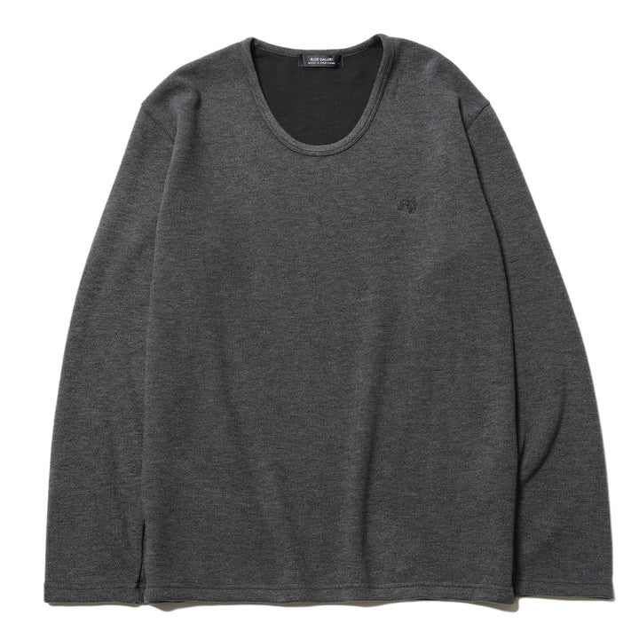 BASIC U NECK KNIT LS