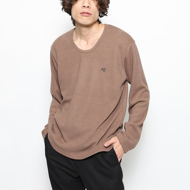 BASIC U NECK KNIT LS