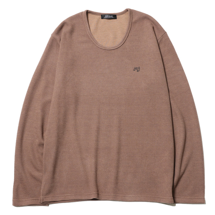 BASIC U NECK KNIT LS