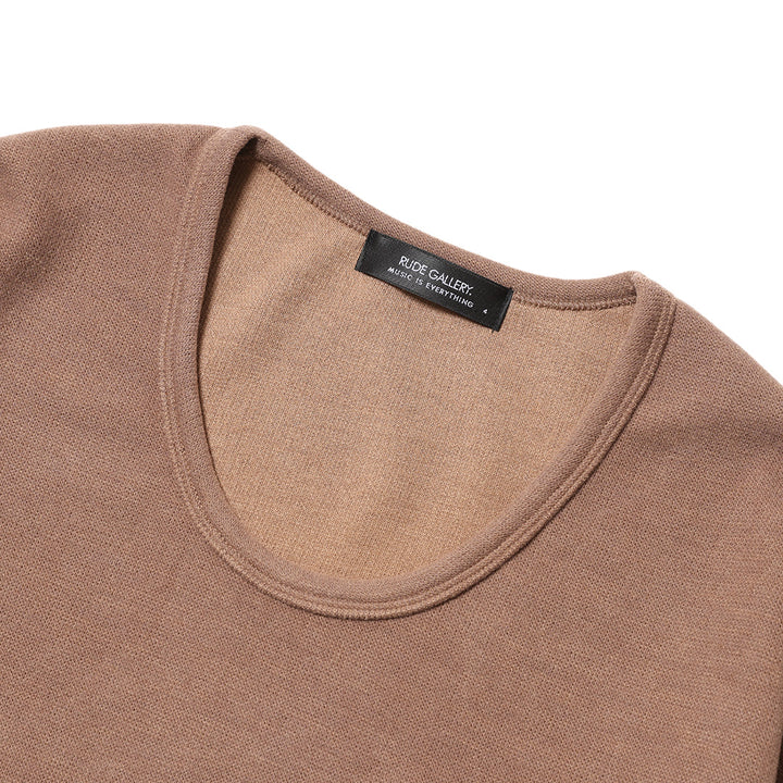BASIC U NECK KNIT LS
