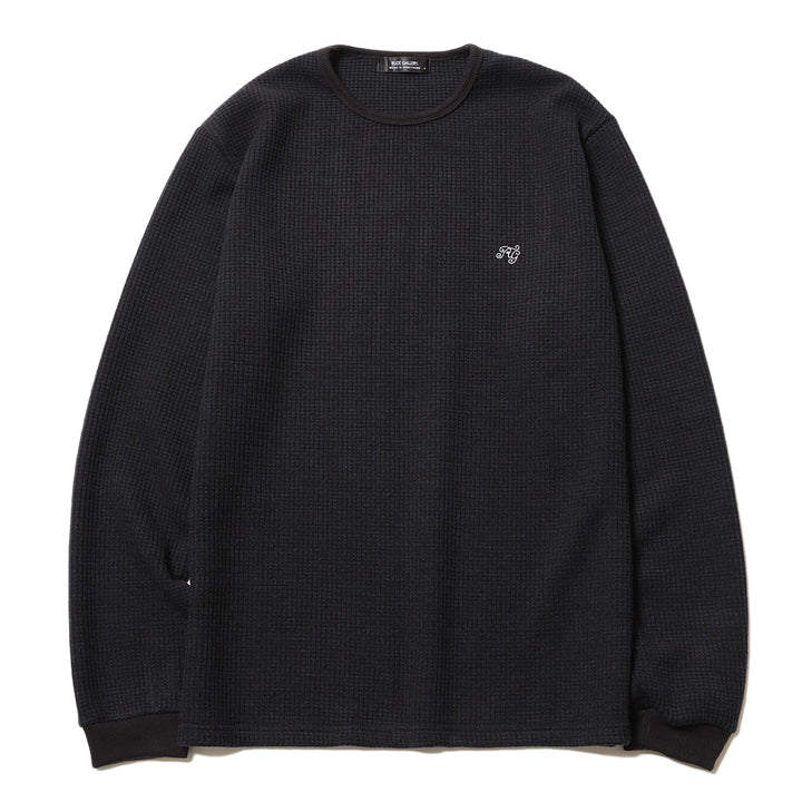 BASIC CREW NECK WAFFLE LS