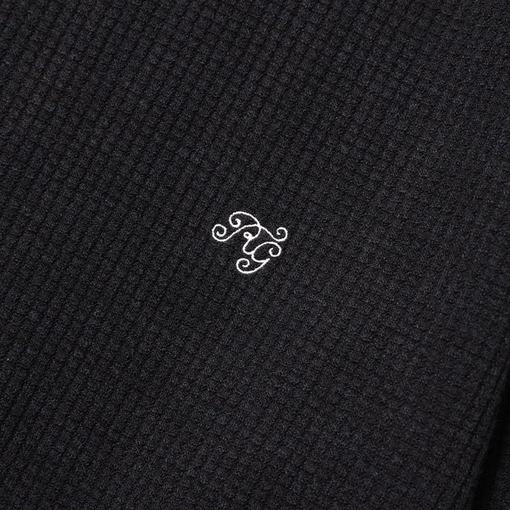 BASIC CREW NECK WAFFLE LS