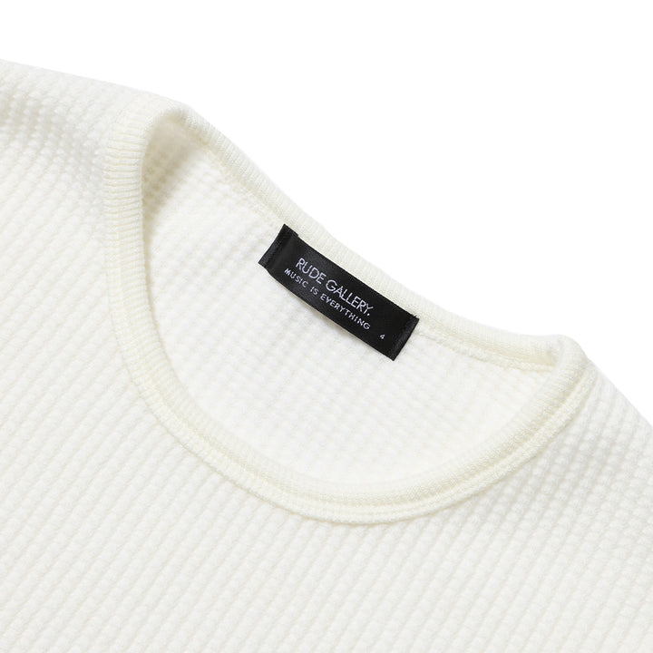BASIC CREW NECK WAFFLE LS