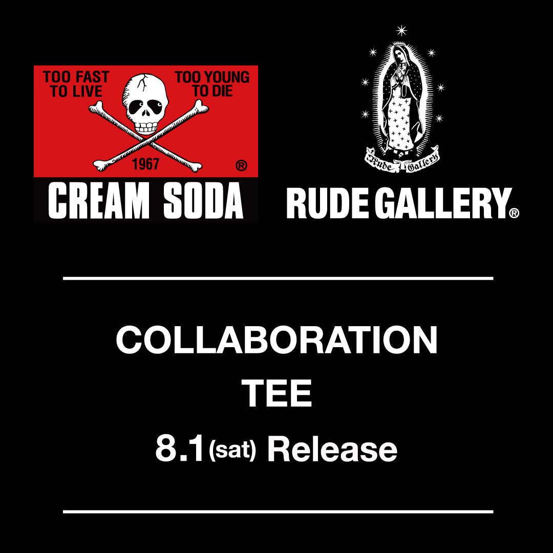 RUDE GALLERY×CREAM SODA Tシャツ 黒 サイズL Gallery 入荷 ルード