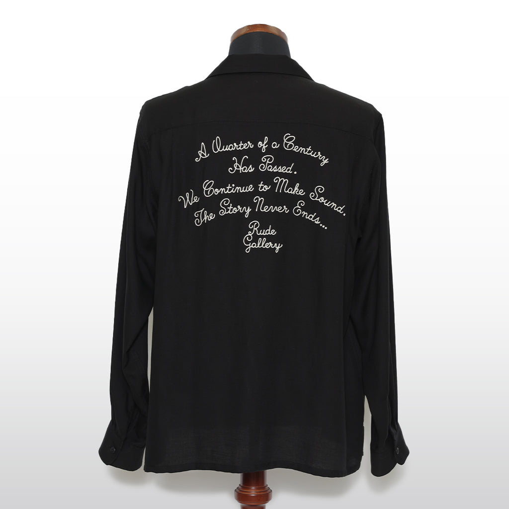 25TH EMB OPEN COLLAR SHIRT - RUDE GALLERY OFFICIAL ONLINE SHOP