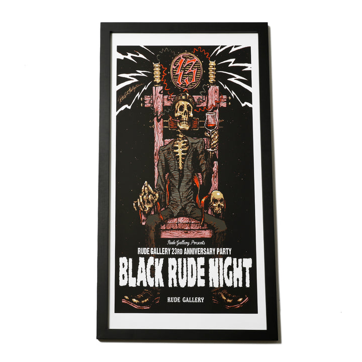 BLACK RUDE NIGHT SILKSCREEN POSTER<ART WORK by Rockin' Jelly Bean>