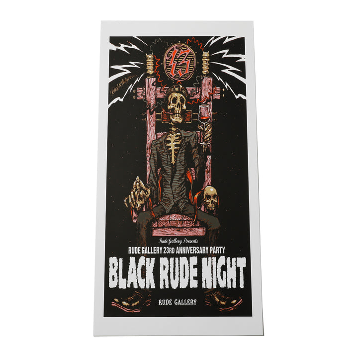 BLACK RUDE NIGHT SILKSCREEN POSTER<ART WORK by Rockin' Jelly Bean>