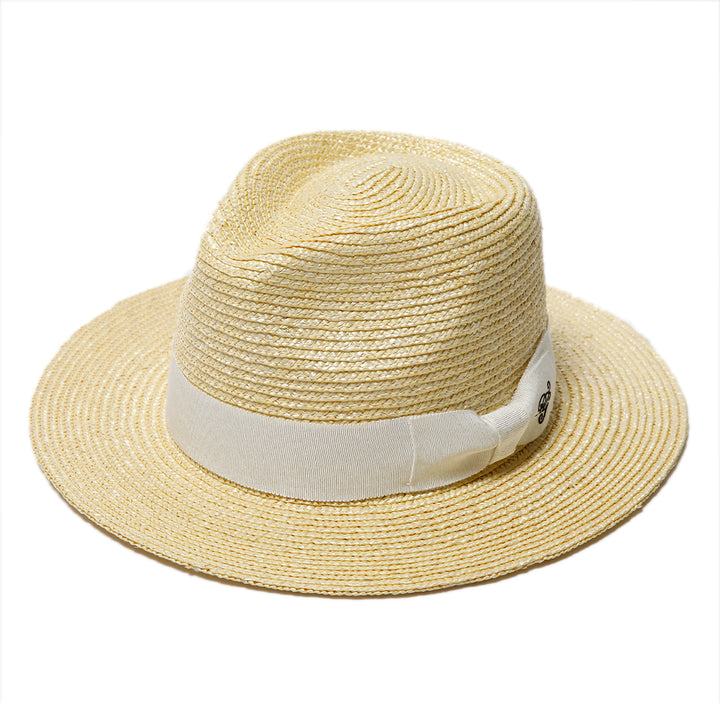 LAME RIBBON STRAW HAT