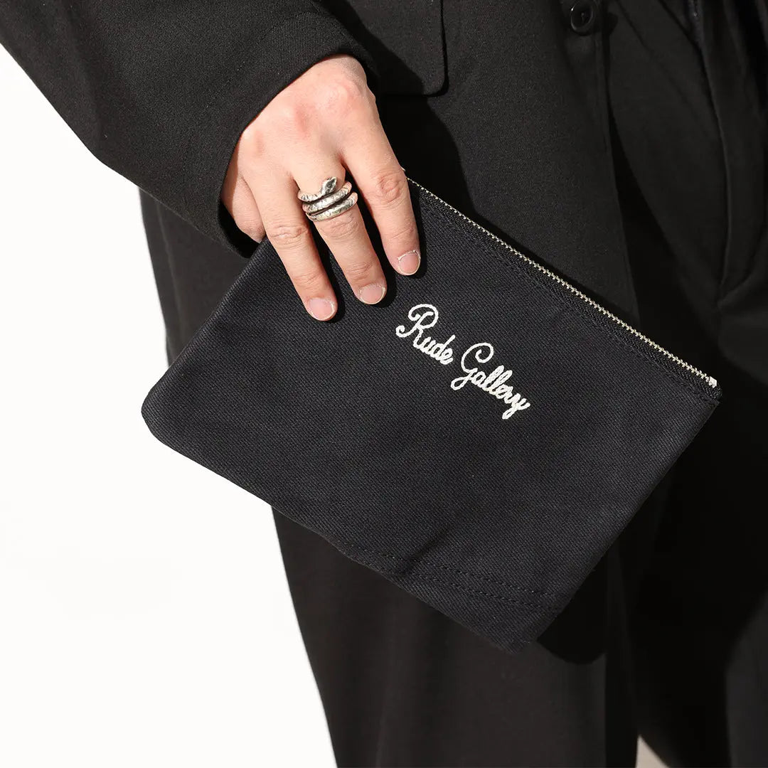 RIGID DENIM POUCH MEDIUM - RUDE GALLERY OFFICIAL ONLINE SHOP
