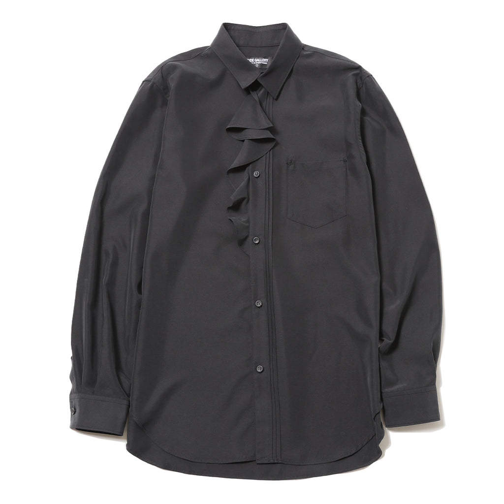 RUDE GALLERY シャツ 黒 RUDE GALLERY ルードギャラリー スタッズ 山羊革 ゴートレザー