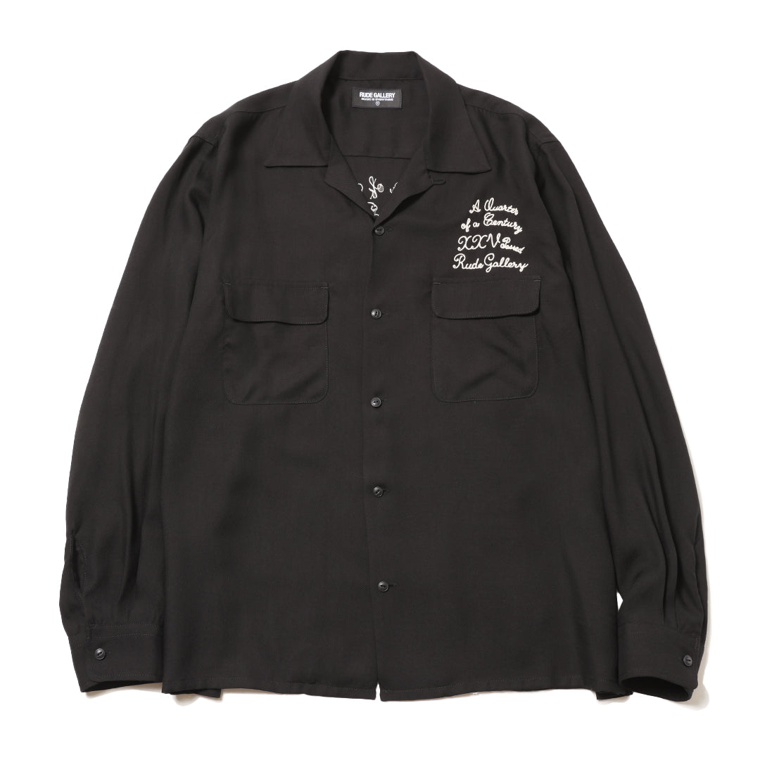 25TH EMB OPEN COLLAR SHIRT