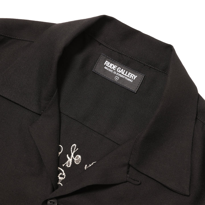 25TH EMB OPEN COLLAR SHIRT