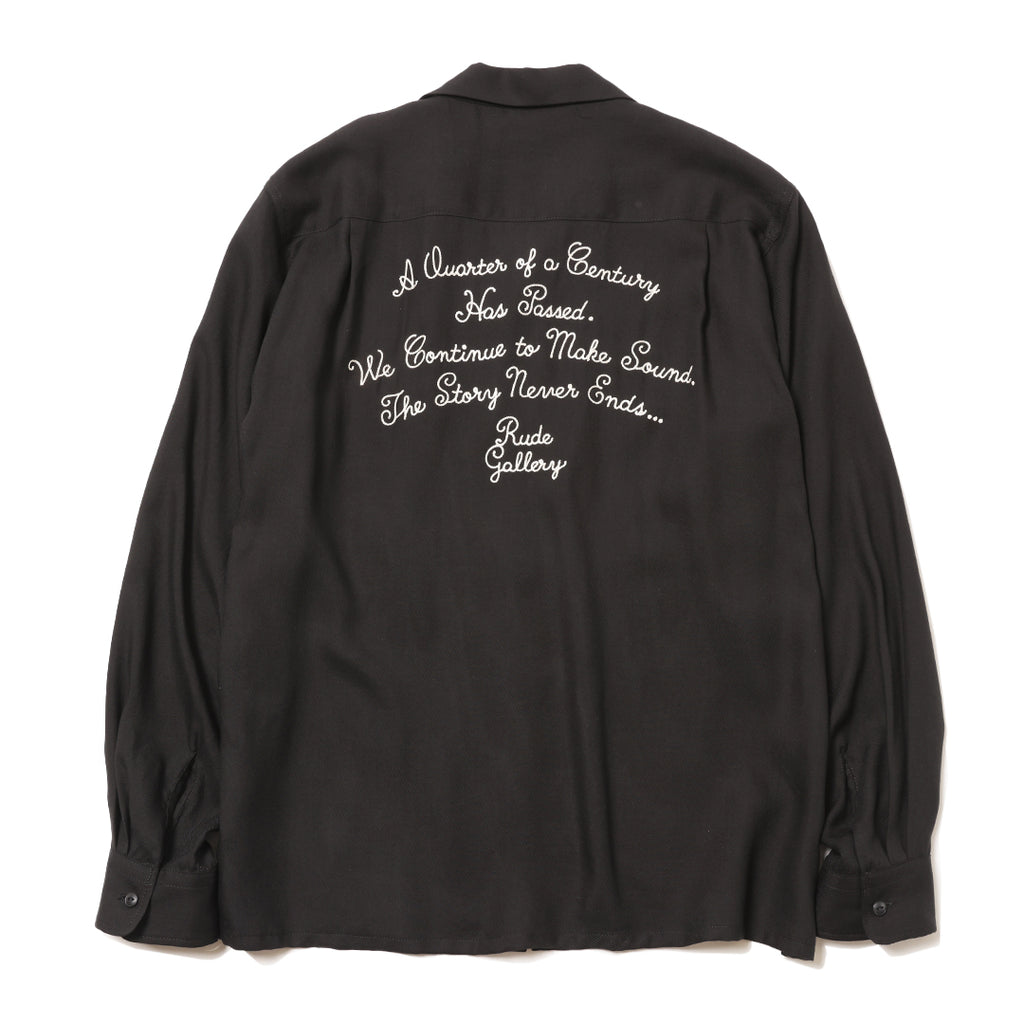 25TH EMB OPEN COLLAR SHIRT - RUDE GALLERY OFFICIAL ONLINE SHOP