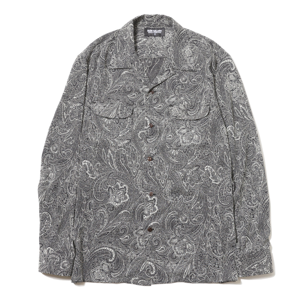 13SS RUDE GALLERY ペイズリー S/Sオープンカラーシャツ 4 13SS RUDE GALLERY ペイズリー S/Sオープンカラーシャツ M