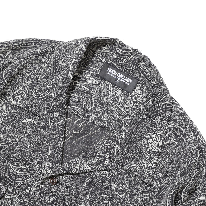 PAISLEY OPEN COLLAR LS SHIRT