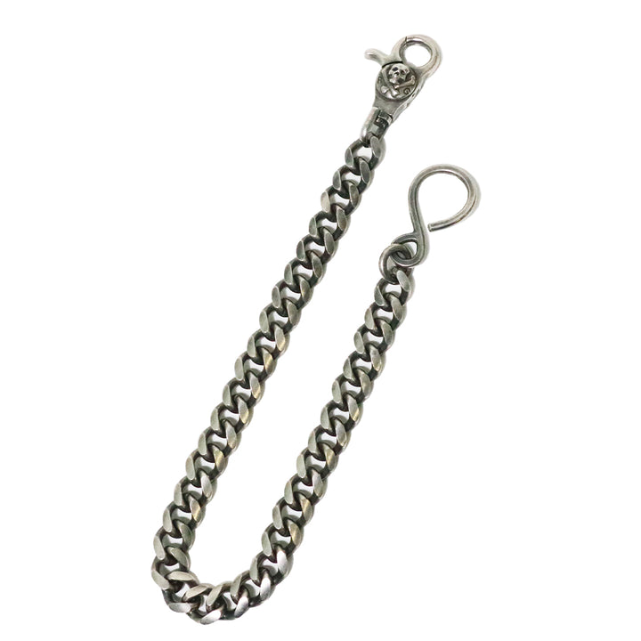 CLASSIC WALLET CHAIN X-BONE CLIP BRASS SILVER COATING