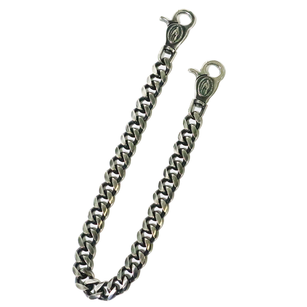 CLASSIC WALLET CHAIN MARIA W CLIP BRASS SILVER COATING - RUDE