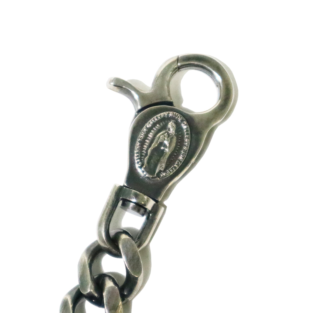 CLASSIC WALLET CHAIN MARIA CLIP BRASS SILVER COATING - RUDE