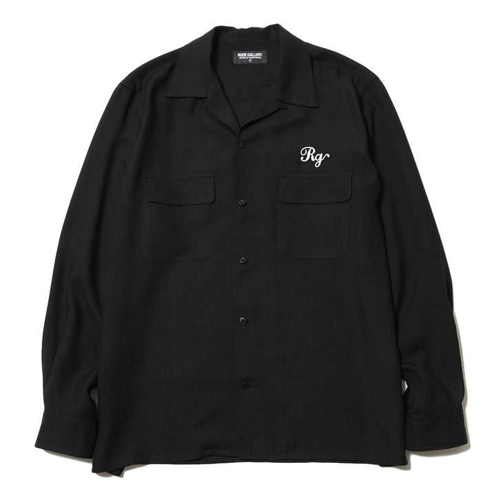 CAT OPEN COLLAR LS SHIRT