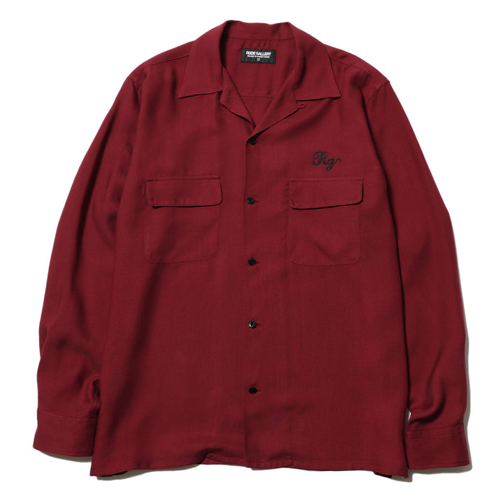 CAT OPEN COLLAR LS SHIRT