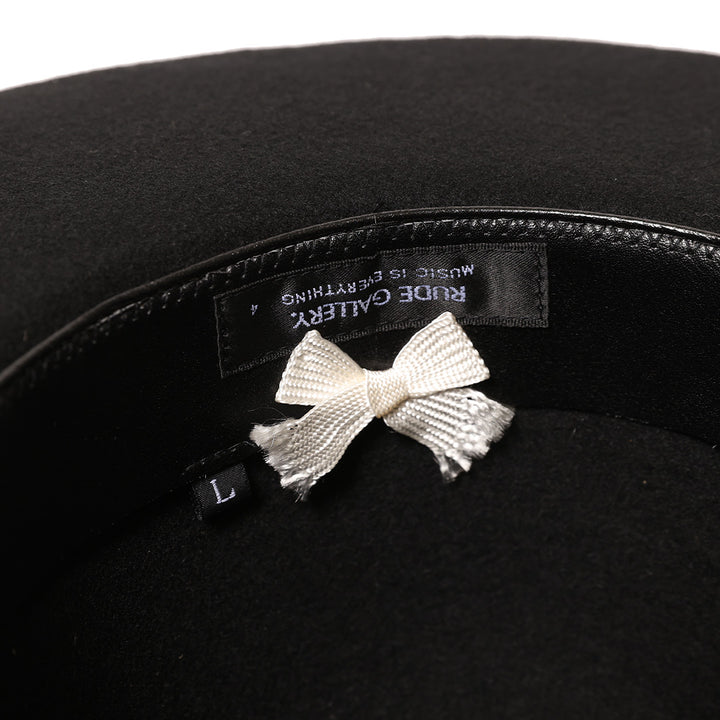BASIC WIDE BRIM FELT HAT-HARD TOP