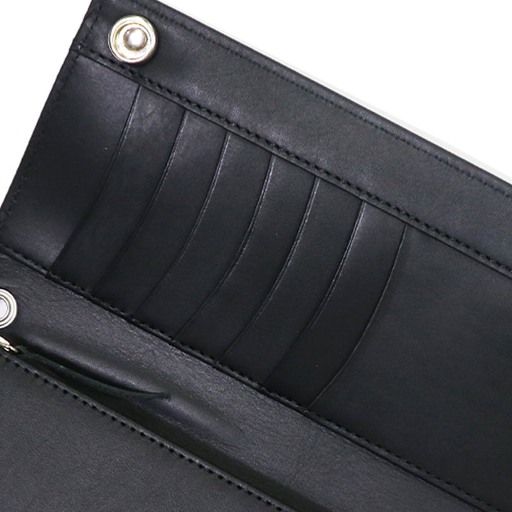 LEATHER LONG WALLET - LABEL