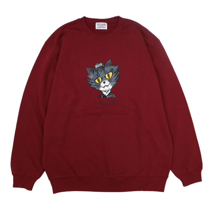 BLACK CAT BIG CREW SWEAT
