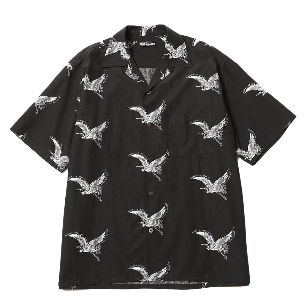 RUDE GALLERY TSURU ALOHA SHIRT シャツ TSURU ALOHA SHIRT – RUDE GALLERY OFFICIAL ONLINE SHOP