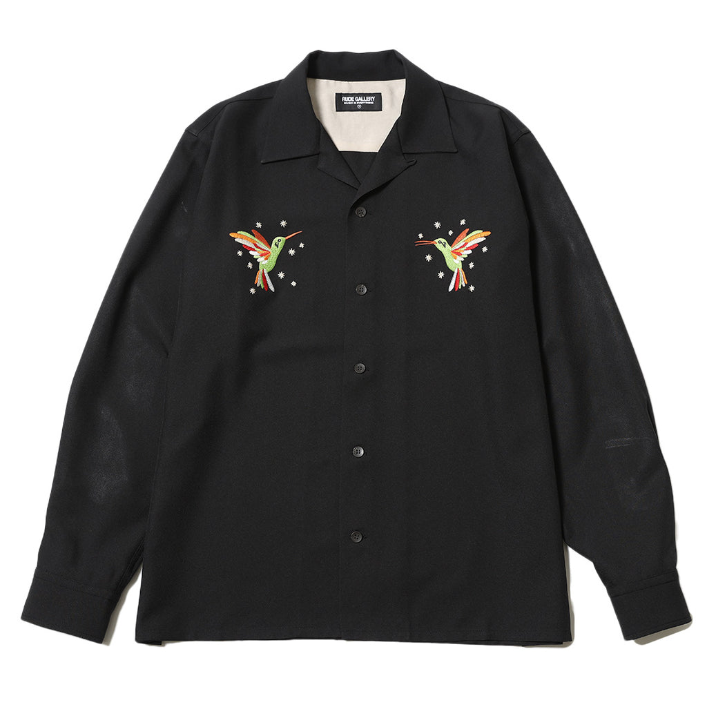 HUMMING BIRD OPEN COLLAR LS SHIRT – RUDE GALLERY OFFICIAL ONLINE SHOP