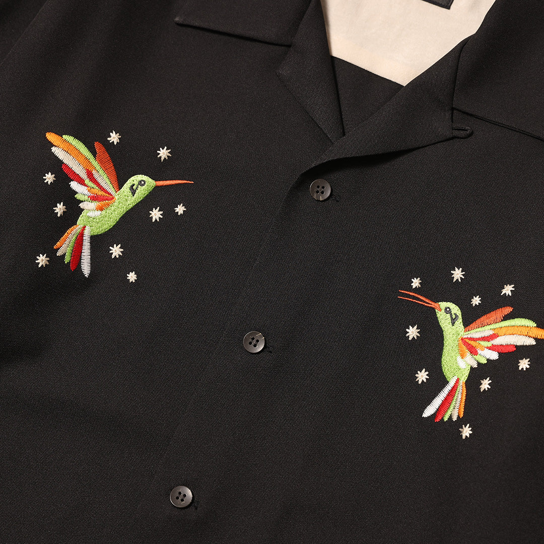 HUMMING BIRD OPEN COLLAR LS SHIRT