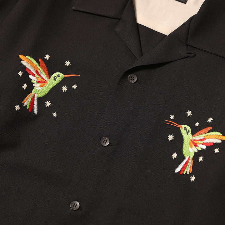 HUMMING BIRD OPEN COLLAR LS SHIRT