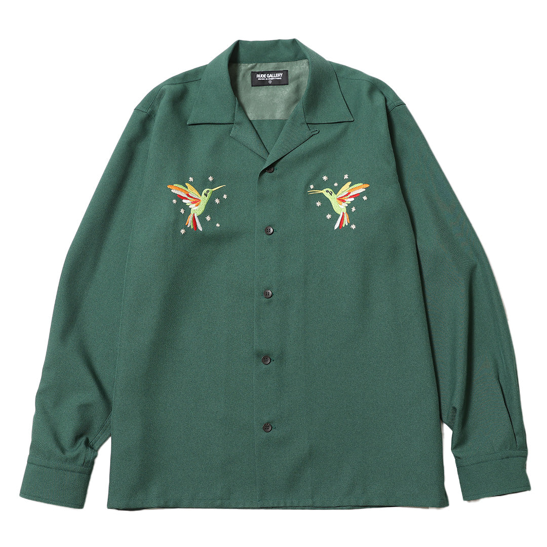 HUMMING BIRD OPEN COLLAR LS SHIRT – RUDE GALLERY OFFICIAL ONLINE SHOP