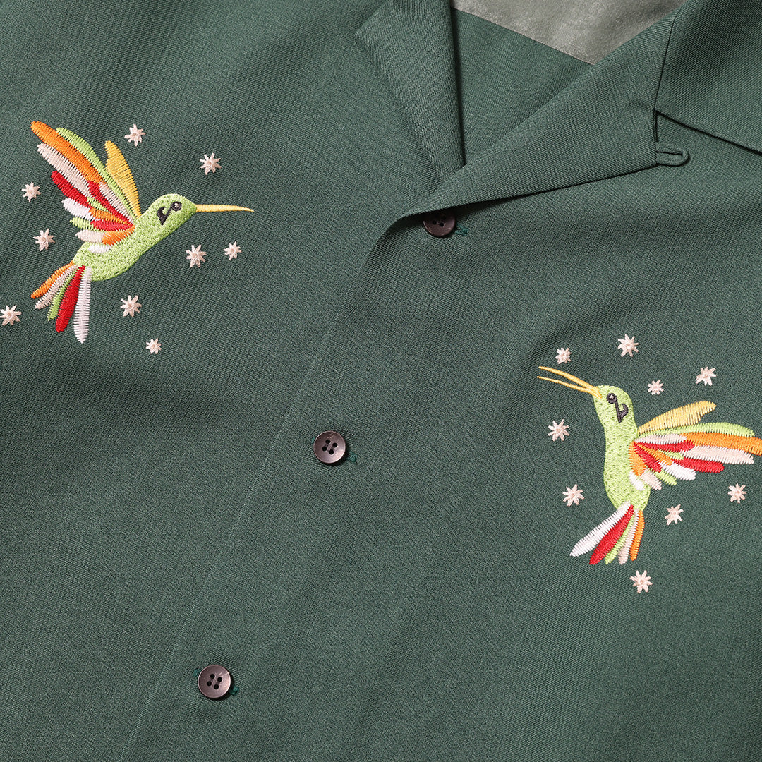 HUMMING BIRD OPEN COLLAR LS SHIRT