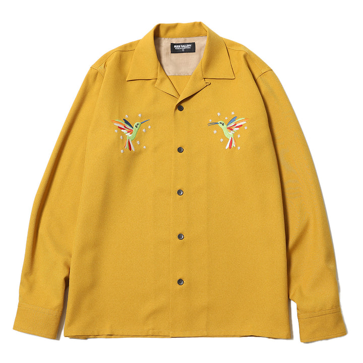 HUMMING BIRD OPEN COLLAR LS SHIRT