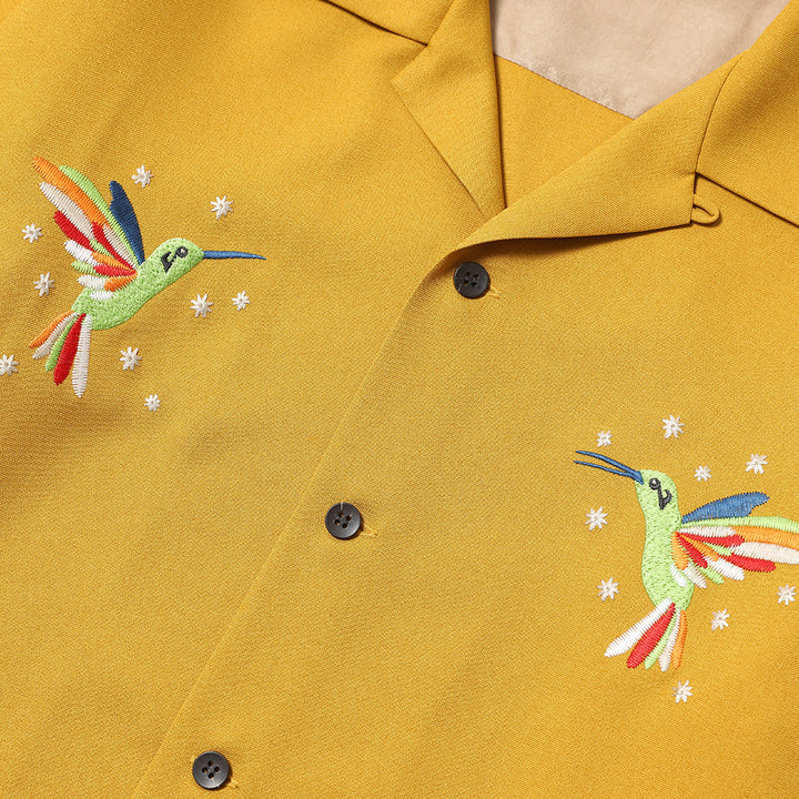 HUMMING BIRD OPEN COLLAR LS SHIRT