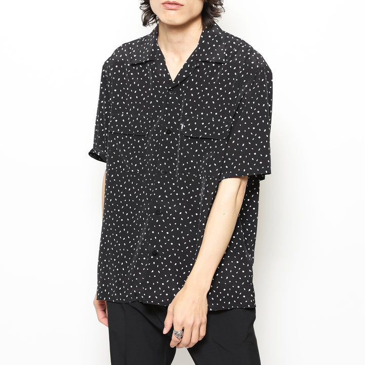 DIA OPEN COLLAR SS SHIRT